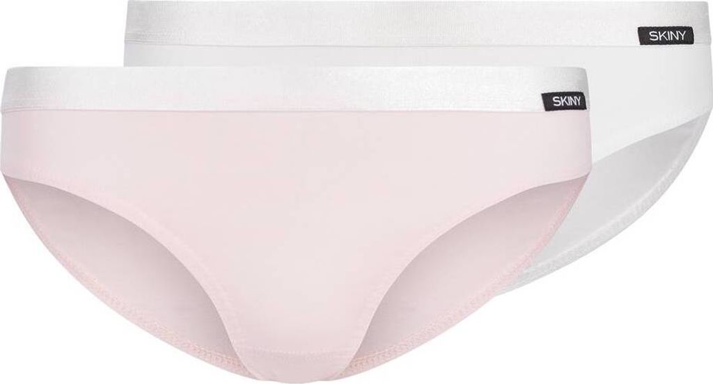 SKINY Mädchen Slip, 2er Pack - Rio-Slip, Briefs, Unterhose, Baumwolle Stretch Rosa/Beige 152