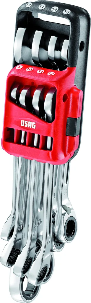 Jeu de 6 Clés à Fourche à Cliquet USAG pour Serrage en Milieu Confiné
