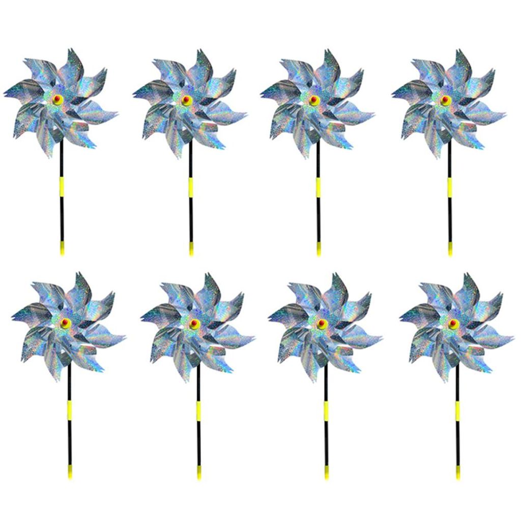 Set van 8 vogelwerende windmolen-decoraties voor de tuin, Productafbeelding 