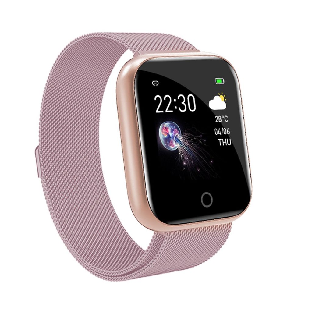 Damen Bluetooth Smartwatch Fitness Tracker Sport Uhr Armband Wasserdicht IP68 