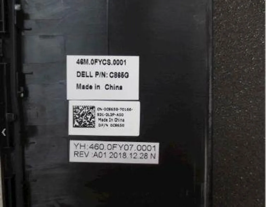 Pièce de Réparation Dell Latitude 3500 Couvercle LAN C865G avec Support