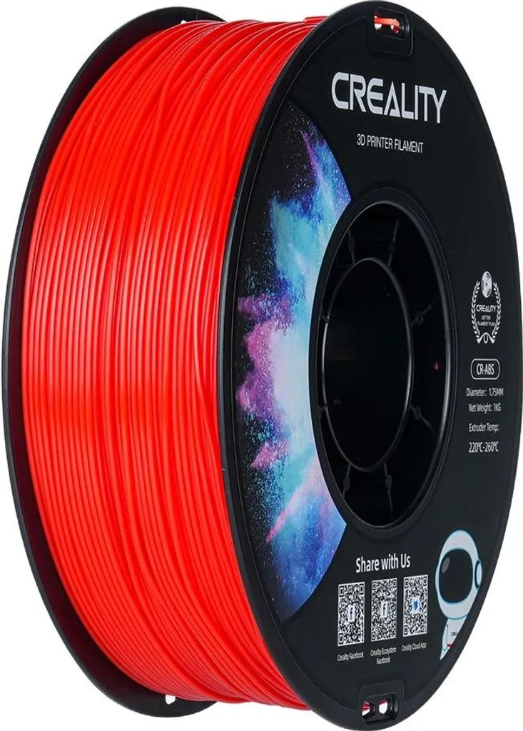 Filament ABS Creality Rouge 1kg pour Imprimante 3D FDM de Haute Précision