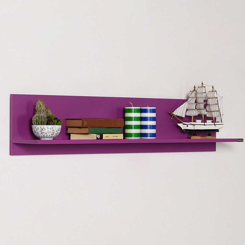 Skye Decor, Raf-11-Uu-1, Wandregale, Lila, Melamin-Spanplatte, 120 x 25 x 20 cm