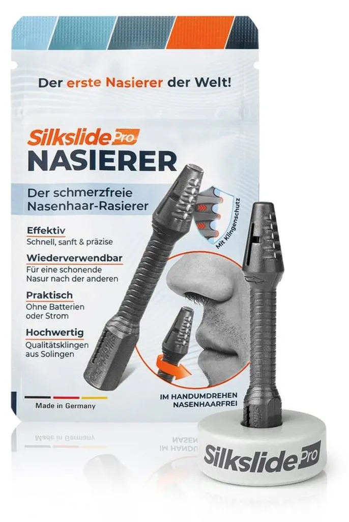 Silkslide Pro Tondeuse nez rotative avec socle céramique haute qualité