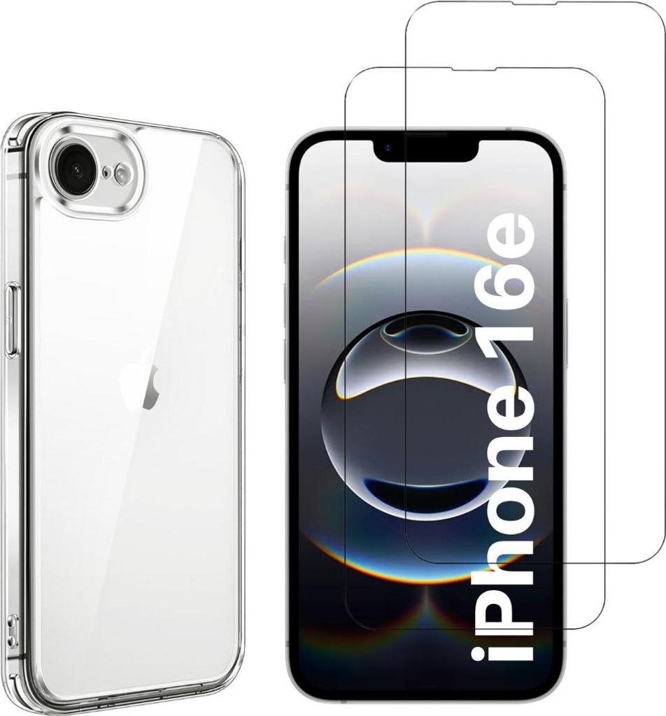 Étui pour iPhone 16e avec 2 protections d'écran en verre Image du produit 