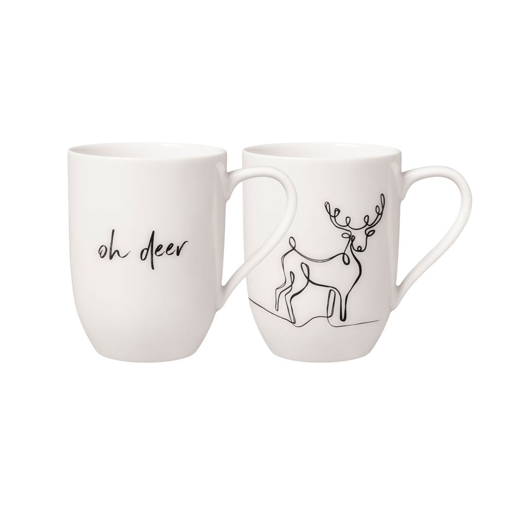 Villeroy & Boch Statement Becher mit Henkel "XMAS Set Rentier" 2tlg.