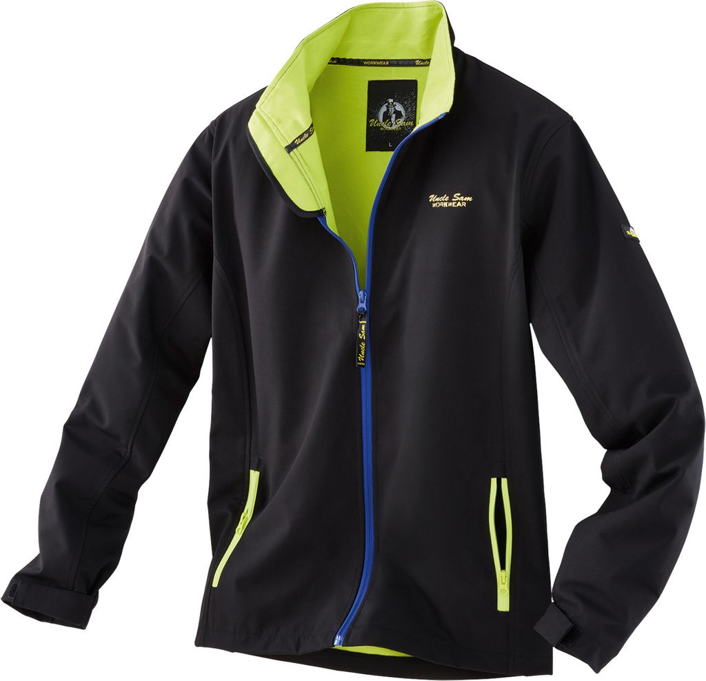 Uncle Sam Softshelljacke schwarz/royal Gr. S