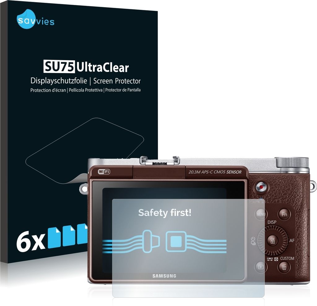 6x Für Samsung NX3000 Schutzfolie Savvies Displayschutz Display Schutz Folie Klar Transparent