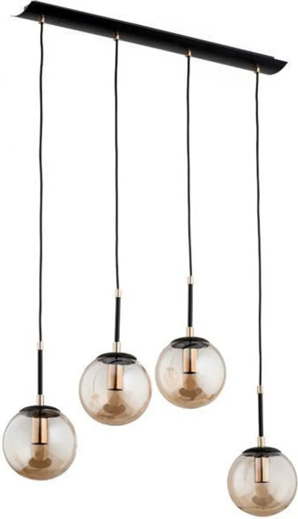 Suspension horizontale SEBIA 4 globes pour éclairage table allongée