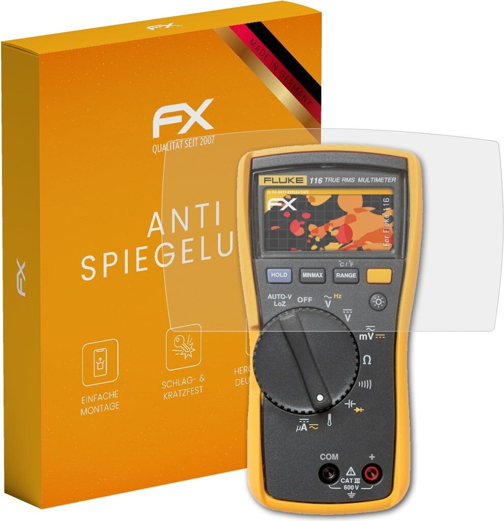 atFoliX FX-Antireflex 2x Schutzfolie kompatibel mit Fluke 116 Displayfolie