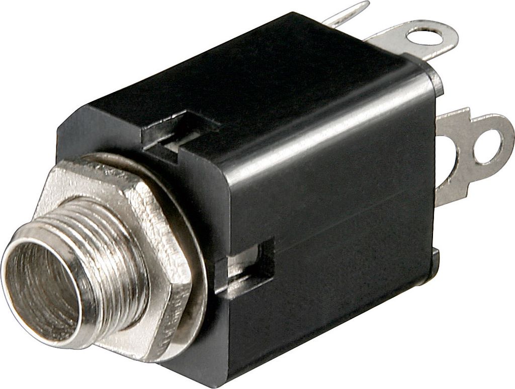 Goobay Klinkeneinbaubuchse - 6,35 mm - stereo - 6,35-mm-Klinkeneinbaubuchse (3-polig, stereo)