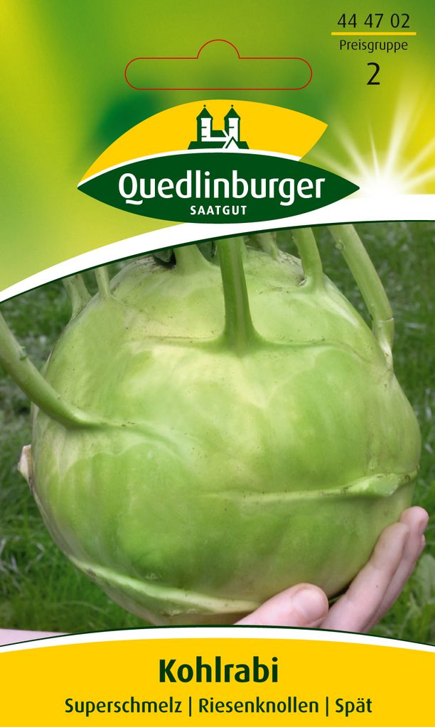 Kohlrabi 'Superschmelz' Quedlinburger Gemüsesamen Produktbild 