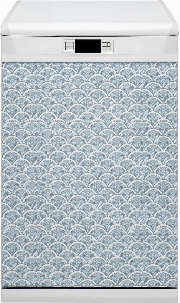 Magnet Folie für Geschirrspüler Küche Magnetmatte 45x80 cm Nachbildung Geschirrspüle - Fischschulenmuster