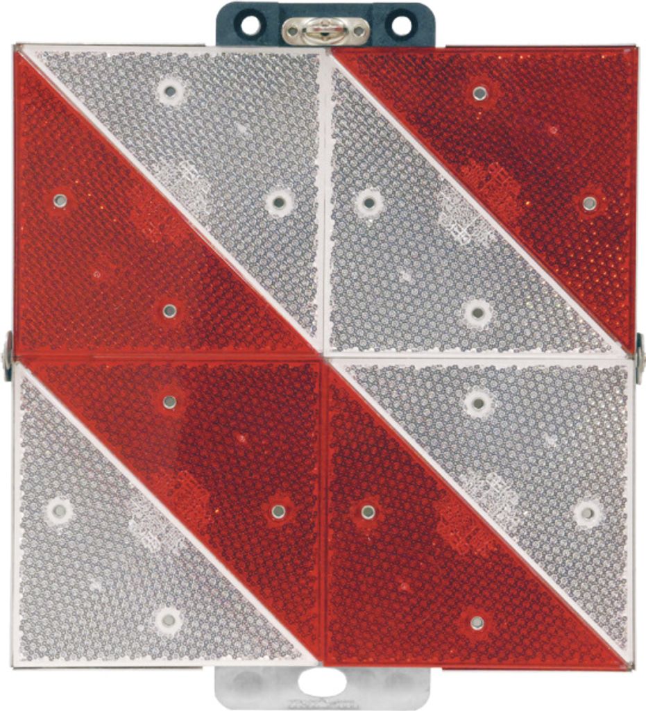 Parkwarntafel rechtsweisend, Alu, reflektierend, klappbar, 285x285 mm