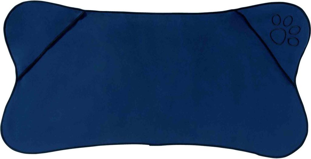 Zoofari Haustier Handtuch Microfaser Hund Katze Pflege Fell trocknen Blau 70x140