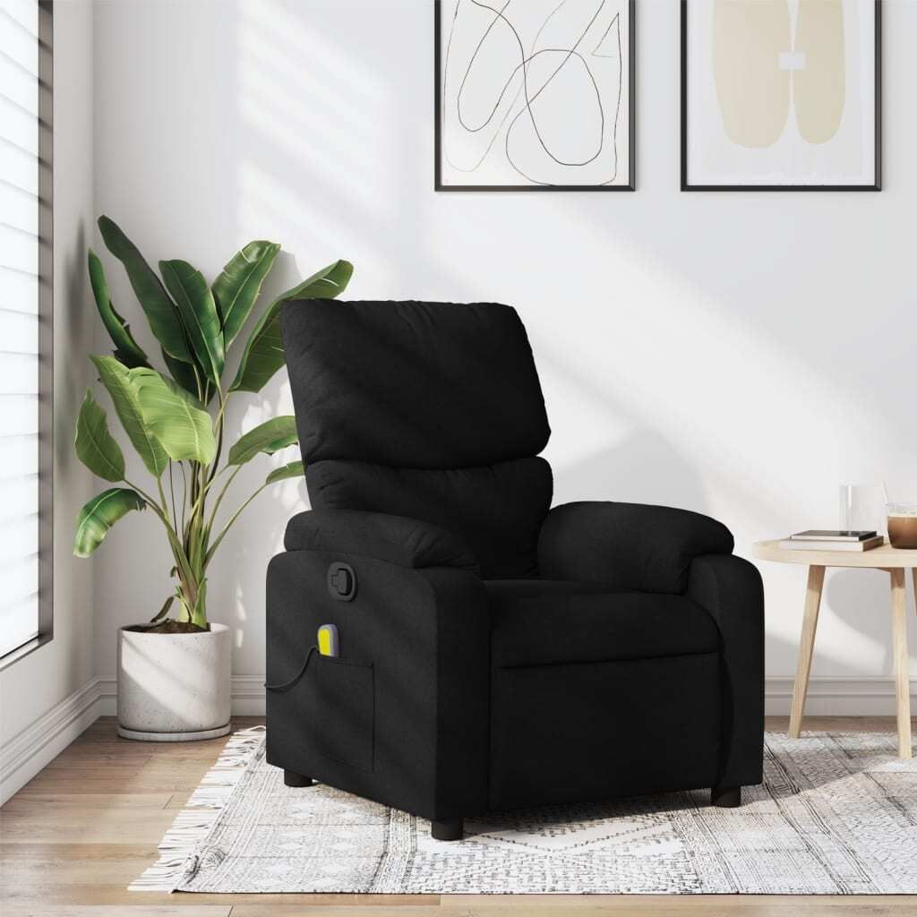 Maison Exclusive - Massagesessel Schwarz Stoff