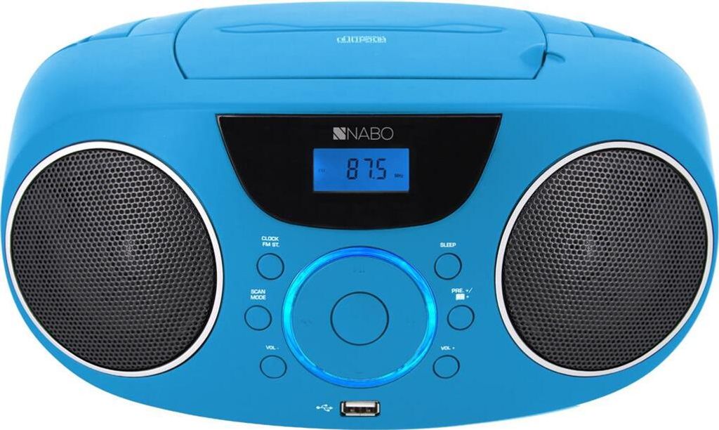 Tragbares Radio Melody Pr 815, CD-Player, USB, LED Beleuchtung, Blau