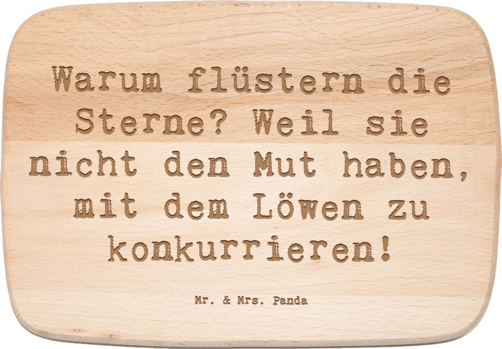 Mr. & Mrs. Panda Schneidebrett Spruch Sterne und Löwe - Transparent - Geschenk, Frühstücksbrettchen, Geschenke Astrologie, Charaktereigenschafte...
