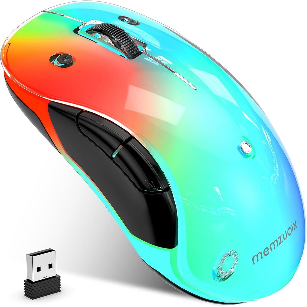 wiederaufladbare mit abnehmbarer Abdeckung, 1200 DPI, tragbare optische Computermaus mit USB-Empfänger für Laptop, PC, Desktop und MacBook