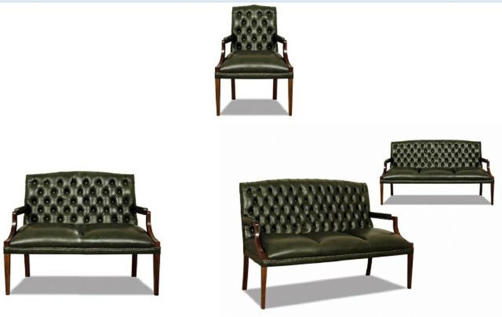 Sofagarnitur 3+2+1 Ledersofa Couch Sofa Garnitur Chesterfield Englischer Stil