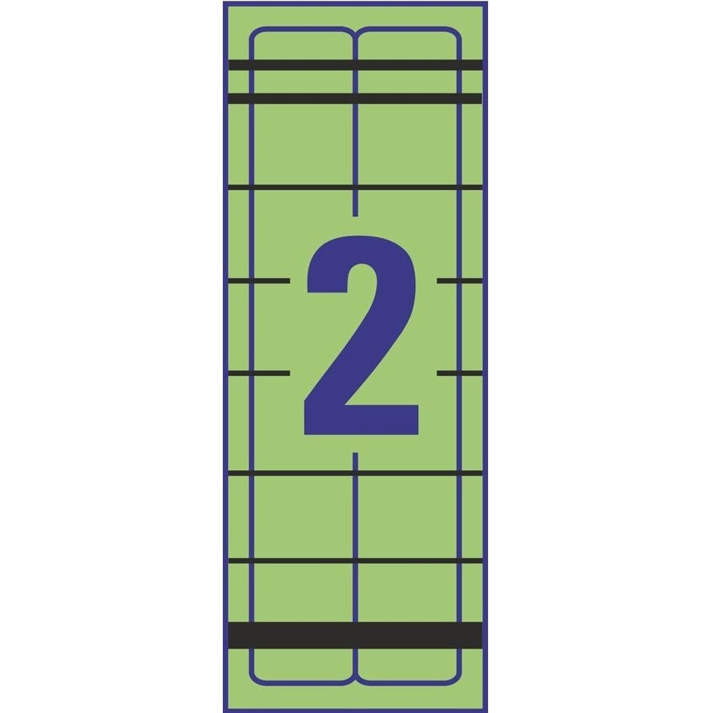 10x Einzel Ordner-Etiketten Schmal Kurz 192x38mm Grün