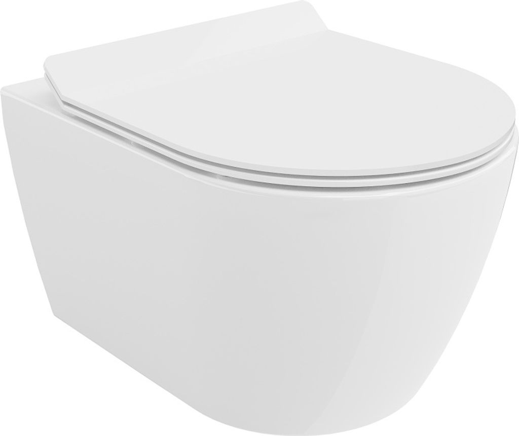 Mexen Carmen WC mísa Rimless s pomalu padající deskou slim, Obrázek produktu 
