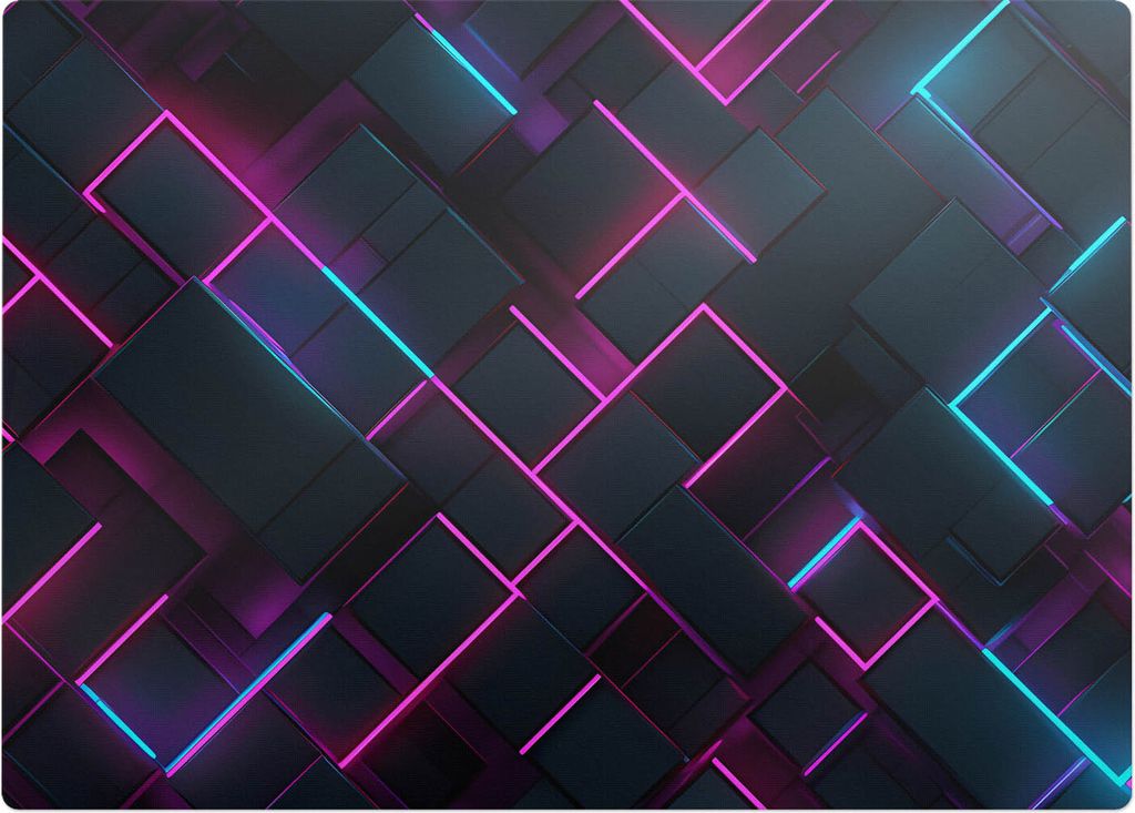 Neonrechtecke – Bodenschutzmatte – Rutschfest – Schutzmatte für Büro – Vinylmatte – Stuhlunterlage – 140 x 100 cm