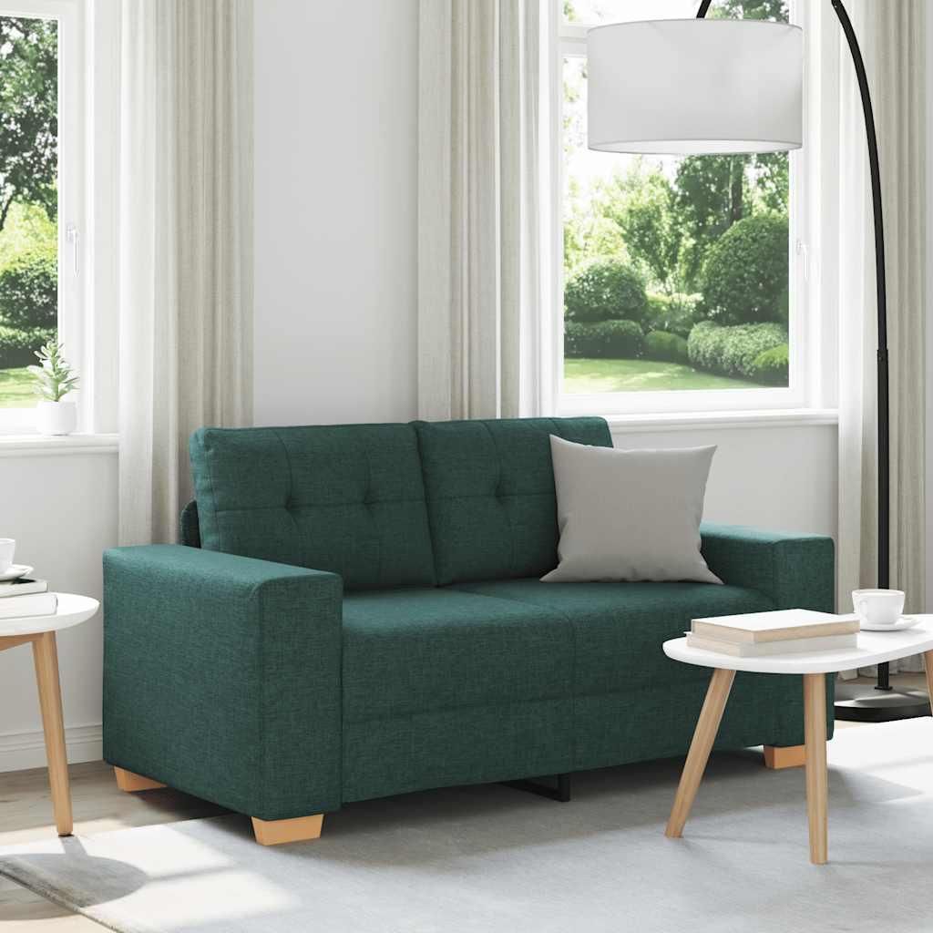 Maison Exclusive - Loveseat Sofa Dunkelgrün 160x77x82 cm Stoff