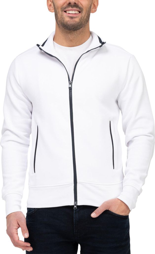 Mivaro Herren Sweatjacke mit Stehkragen und Reißverschluss aus Baumwolle mit Fleece innen sportlich elegant Regular Fit für Freizeit Arbeit und A...