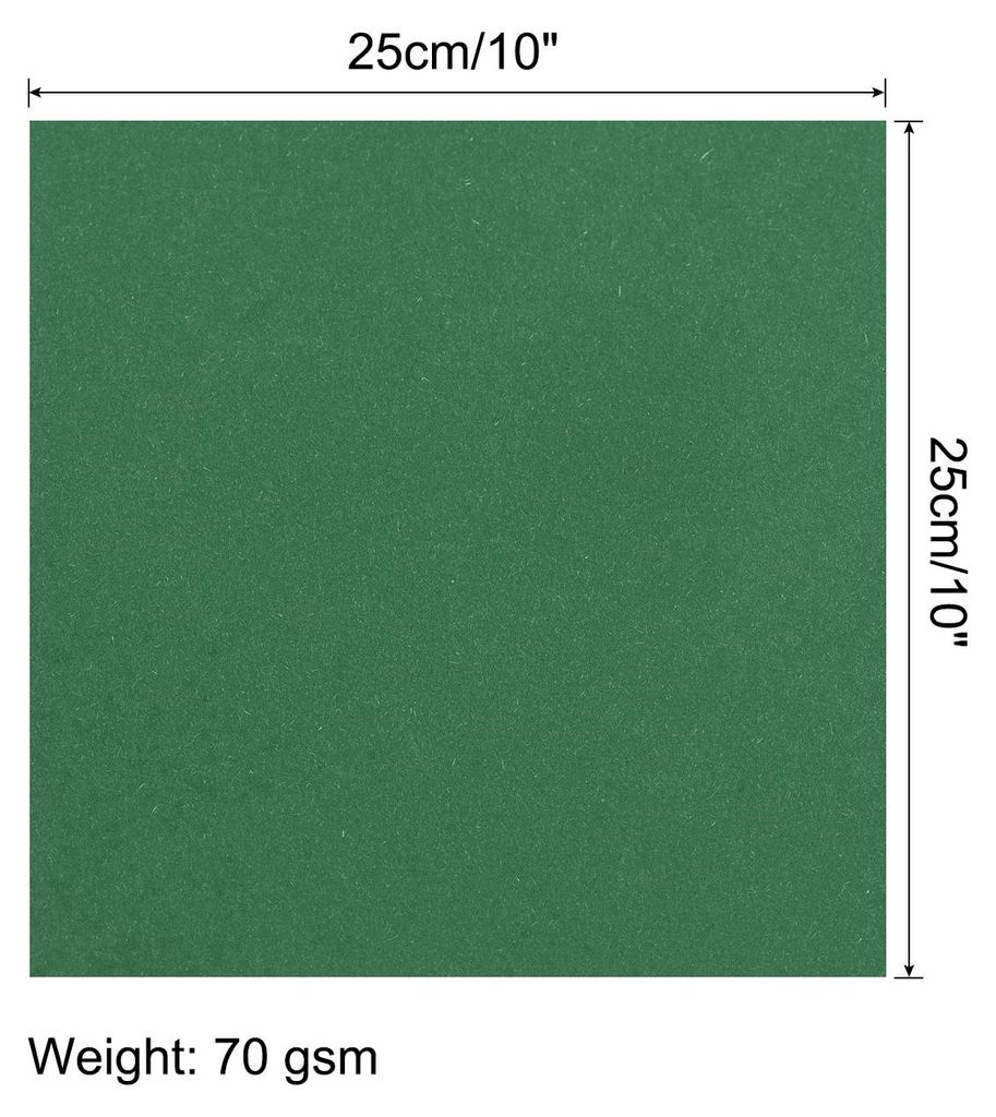 50 Blatt Origami Papier, doppelseitiges Bastelpapier smaragdgrš¹n 25 x 25 cm Bastelpapier Set 70 g/m2, Faltpapier Quadratisch fš¹r DIY, Schul-K...