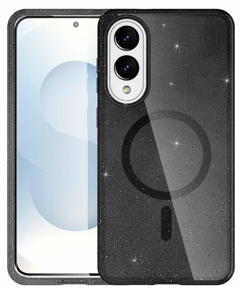 imoshion Sparkle Back Cover con MagSafe Samsung Galaxy S25 Edge - Nero