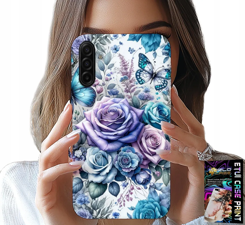 Custodia Samsung Galaxy A17 5G Floreale con Rose + Vetro Temperato 9H