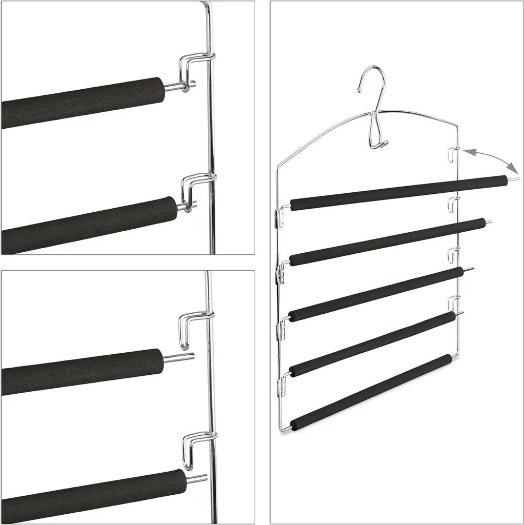 Cintre à pantalons Pack 1/3 unités en métal antidérapant robuste