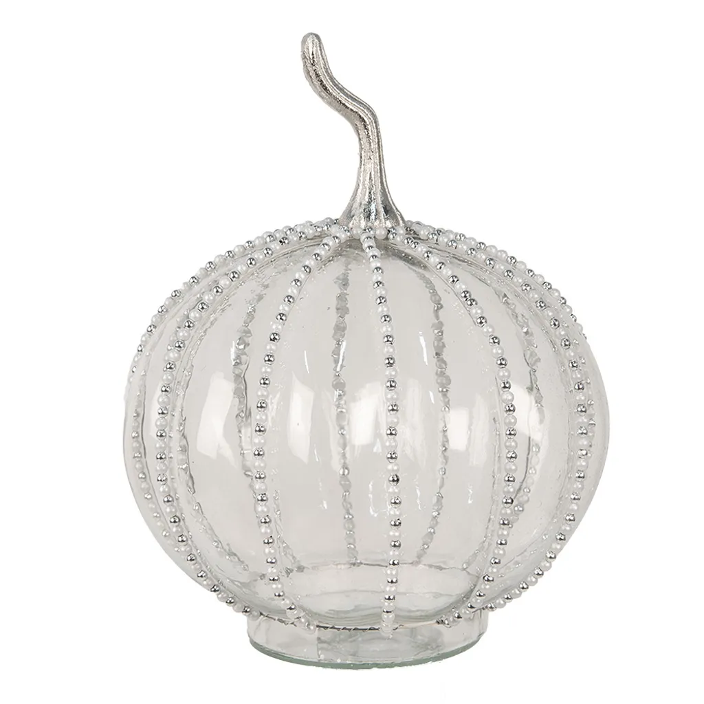 Décoration de Table Automne : Potiron en Verre Transparent Clayre & Eef - 2