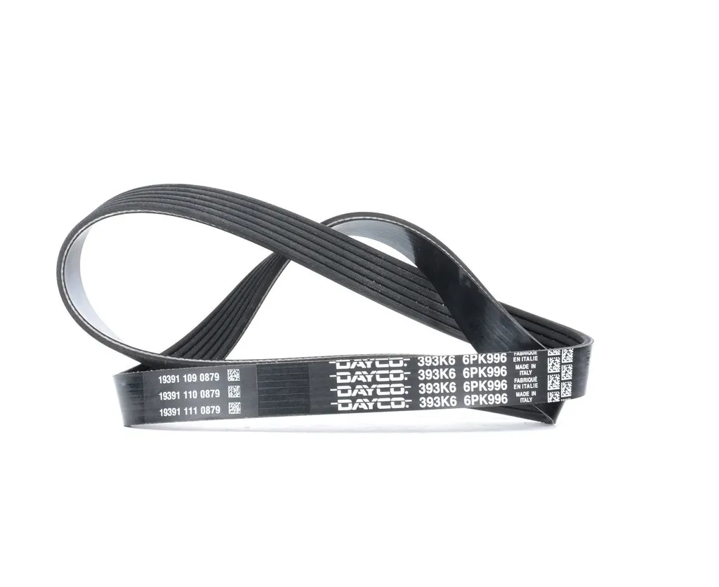 Courroie d'accessoires striée 6PK996 DAYCO haute résistance élastique
