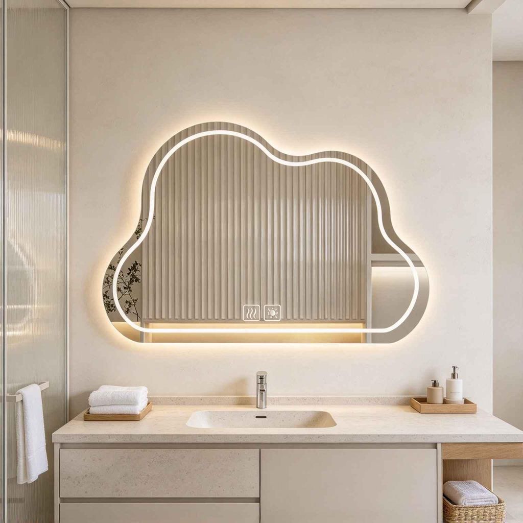 Zimilo LED Badspiegel in Wolkenform, Dimmbar mit 3 Produktbild 