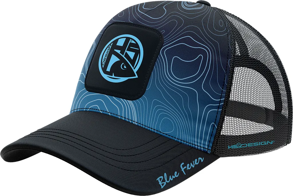 Casquette de Pêche Bathymetry Hotspot Design Bleu Ajustable One Size UNI