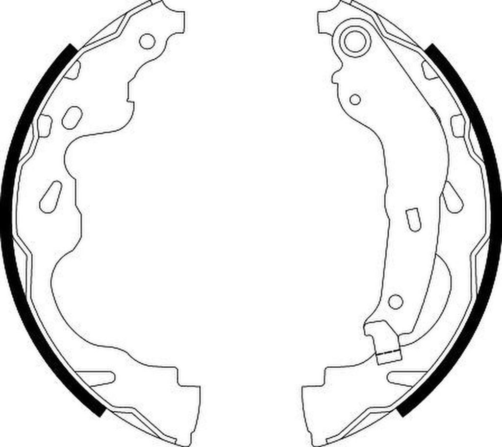 HELLA Bremsbackensatz Trommelbremse Hinten für OPEL AGILA (B) (H08) 200mm 8DB 355 002-891