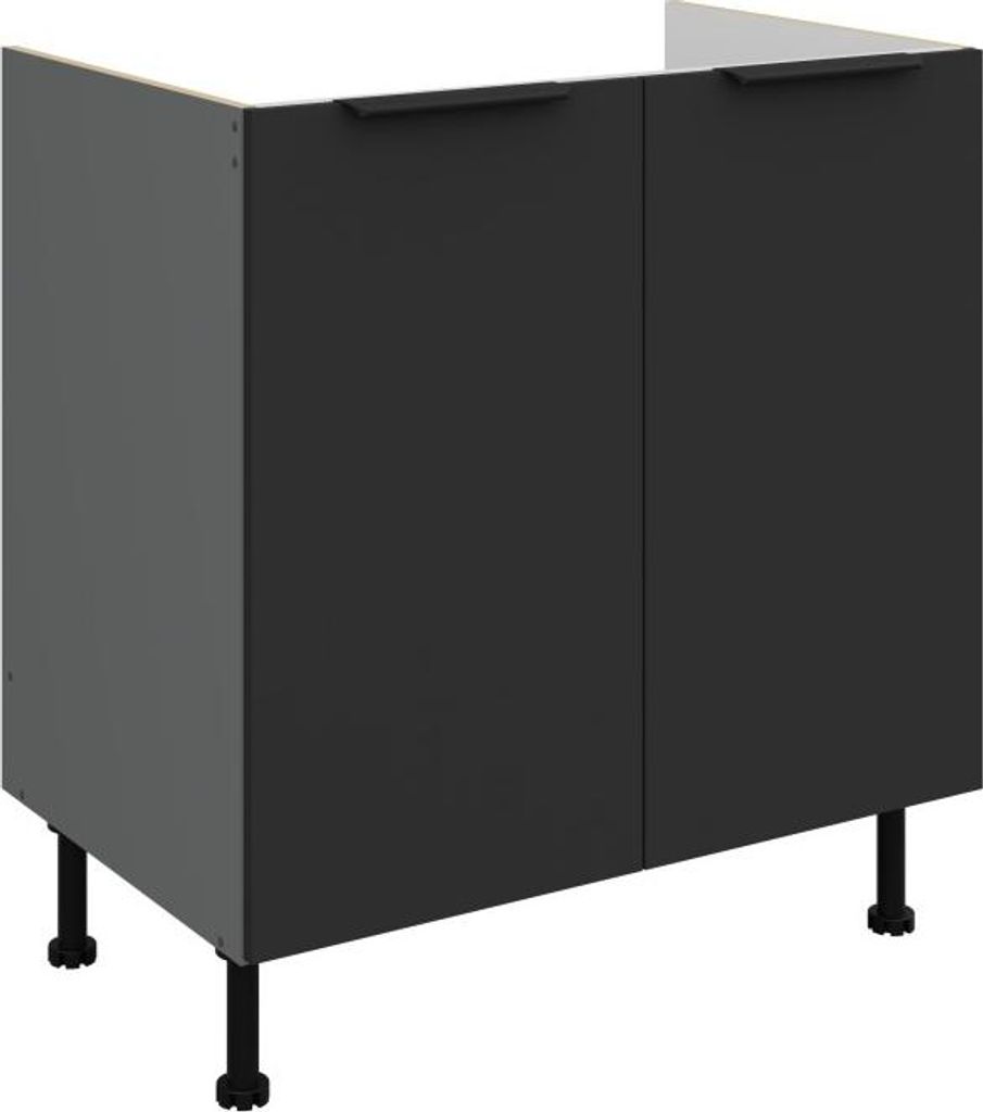 Dřezová skříňka LUNARA - šířka 80 cm, černá / antracit Obrázek produktu 
