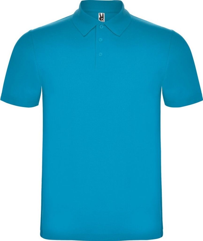 Roly - "Austral" Poloshirt für Herren/Damen Uni kurzärmlig PF4344 (S) (Türkis)