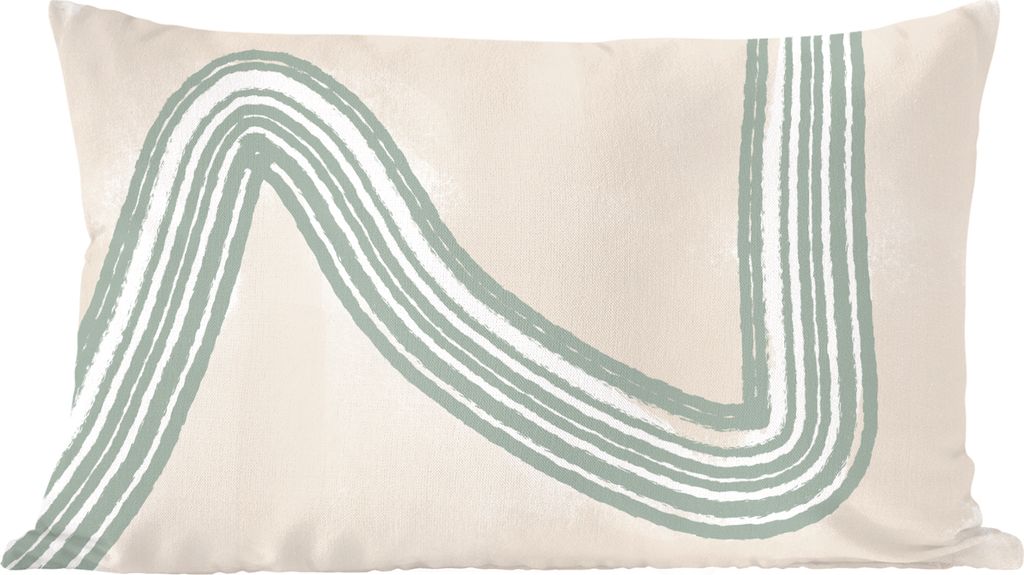 MuchoWow Zierkissen Sofakissen Wohnzimmer Dekokissen 50x30 cm Linie - Abstrakt - Design - Wohnzimmerdekoration - Polster mit Photo