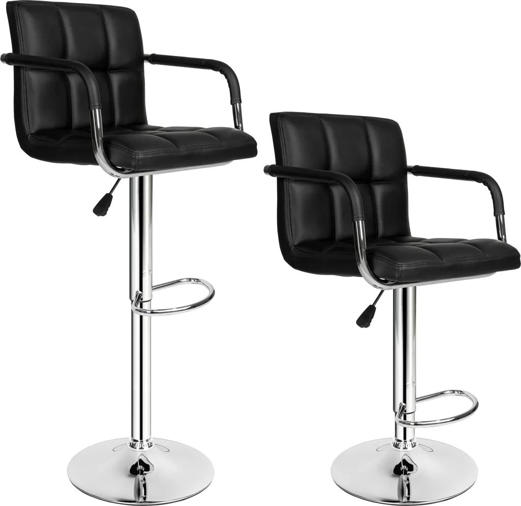 Tabourets de bar design HARALD noirs pour îlot central de cuisine