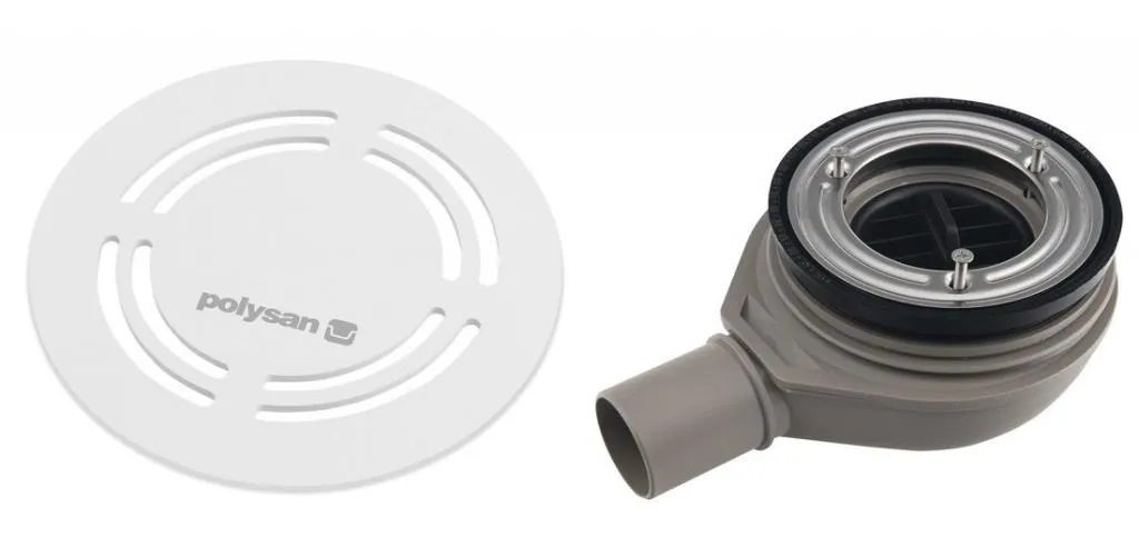 Sifone Geberit Polysan Flexia 17771 90mm Tappo Bianco Round