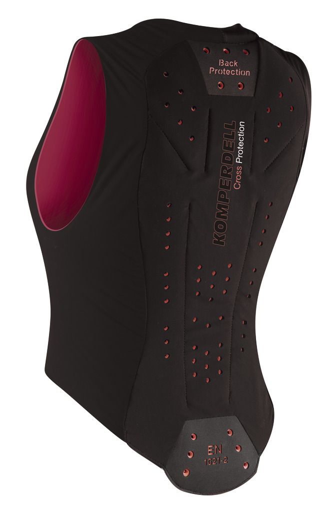 Komperdell Sicherheitsweste Ballistic Flex Fit Slim 22 Rückenprotektor Schwarz/Bordeaux XS
