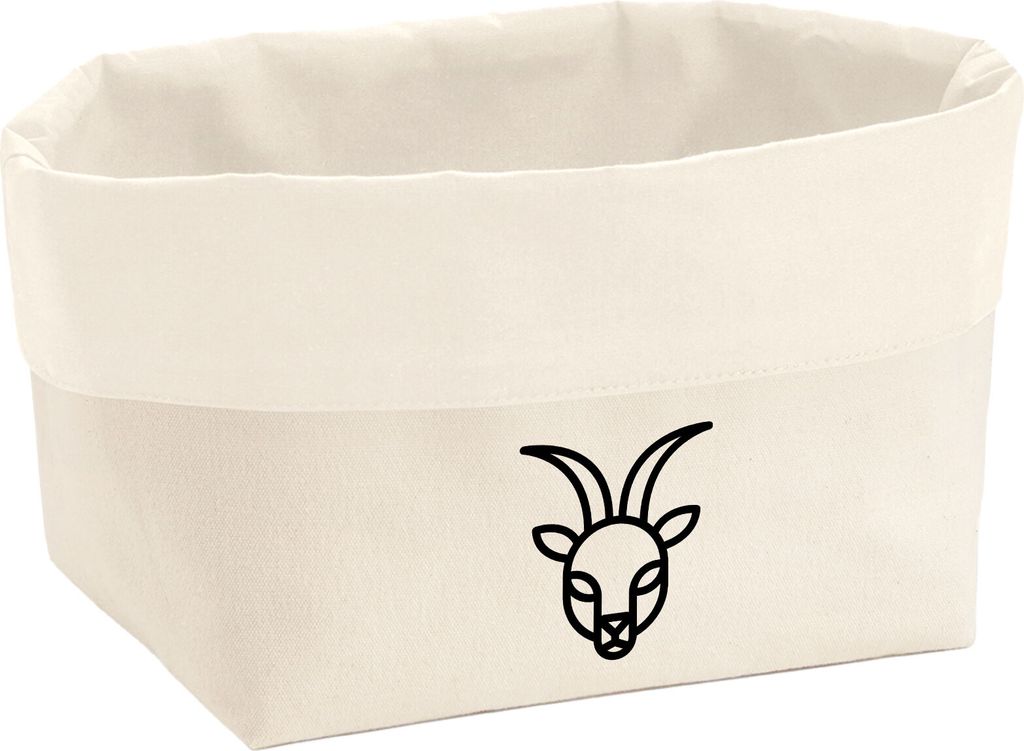 Huuraa Organizer Steinbock Sternzeichen Symbol 8 Liter Large Canvas Baumwolle Utensilo Geschenkidee