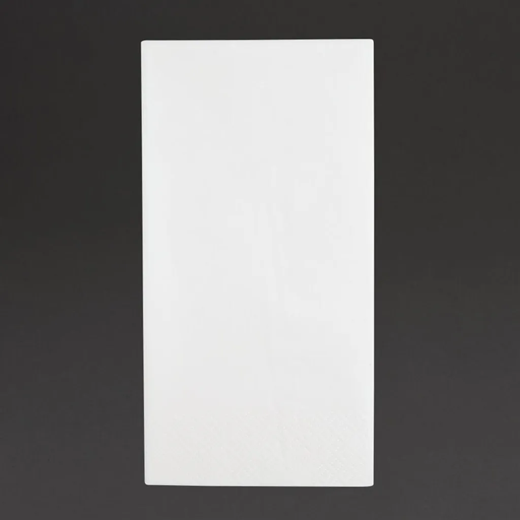 Serviettes de table en papier blanc 3 plis 40 cm pliage 1/8 Fiesta