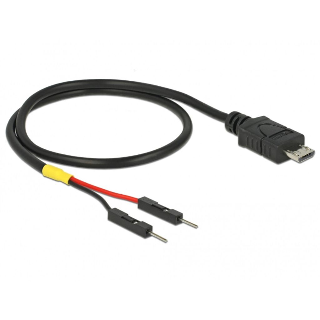 DeLOCK 85408, 0,3 m, Micro-USB B, Schwarz