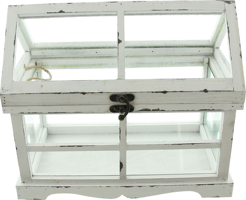 Mini Gewächshaus Shabby Pflanzhaus Wichtelhaus Produktbild 5