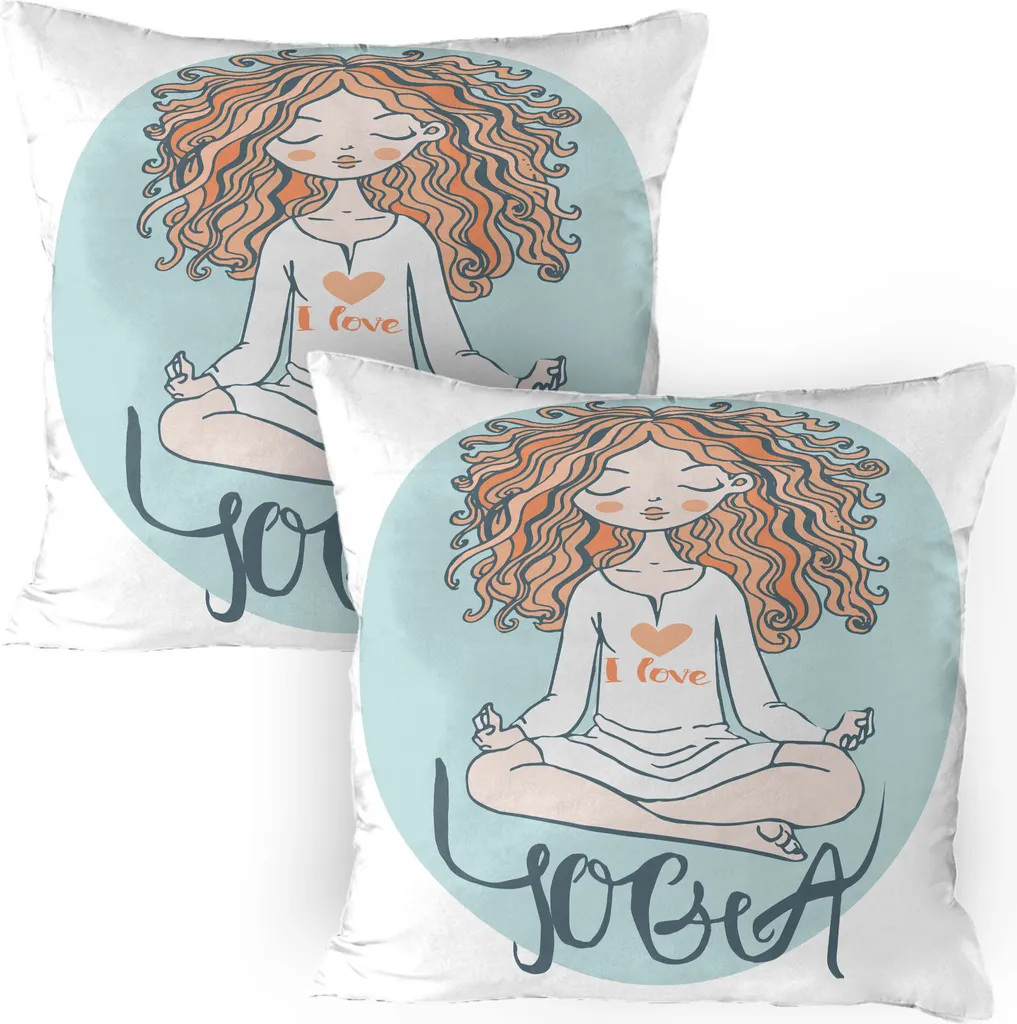 Federe Decorative Yoga 80x80 cm ABAKUHAUS Set da 2