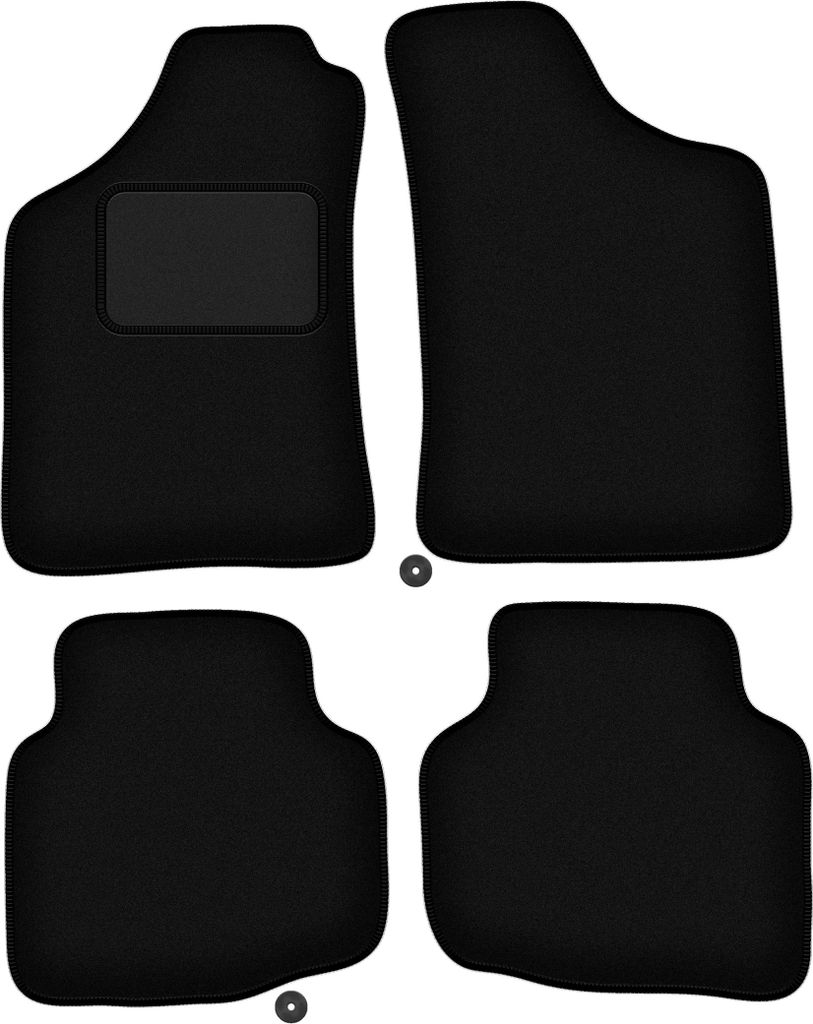 Schwarze Veloursmatten für: Mitsubishi L200 Triton Pickup (2001-2006)